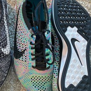 Rainbow nike flyknits